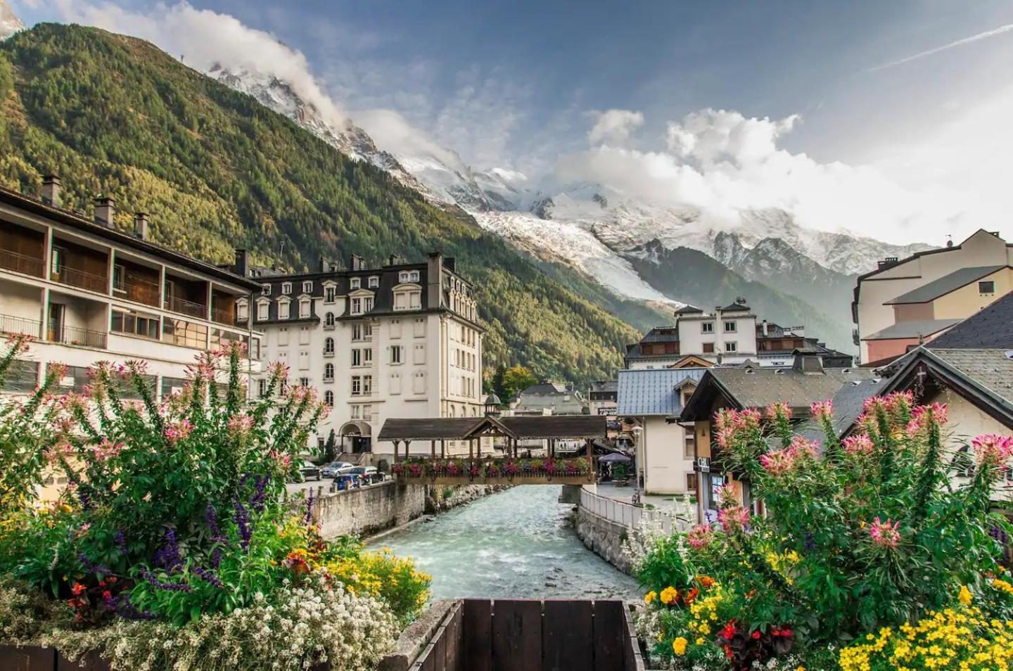 Vue Montblanc Magique En Centre-Ville Avec Parking Chamonix Dış mekan fotoğraf